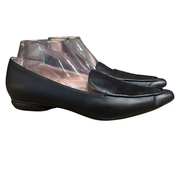 Franco Sarto Shoes Womens 9.5M Belamour Loafers Flats Black Faux Leather Slip On - Picture 2 of 7